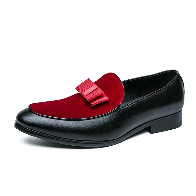 Luxuriöse Schuhe im britischen Stil für Herren, rote Wildlederschuhe 2026, Business-Herren-Anzugschuhe, Designer-Fliege, Formelle Schuhe, Große Größe 48