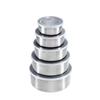 5-Piece Stainless Steel Round Food Containers with Lids - Airtight Fresh-Keeping Storage for Kitchen & Refrigerator
