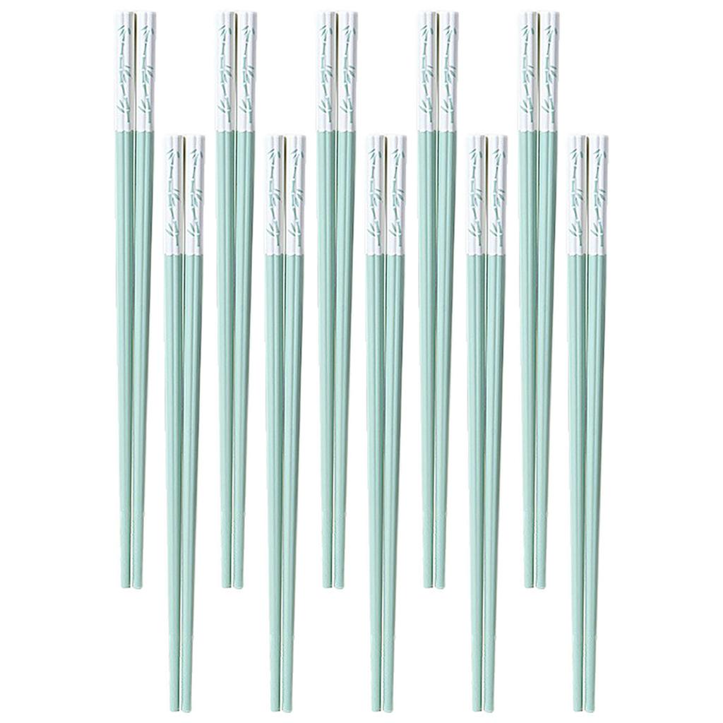 5/10Pairs New Blue White Non-Slip Chopsticks Korean Sushi Sticks Chopsticks Reusable Chinese Chopsticks Alloy Tableware Set