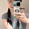 Plaid Puppy Series 11 Card Bag Mobile Phone Case Lanyard Cute Applicable Machine Model 11 Girl 11 Anti-drop Protective Cover