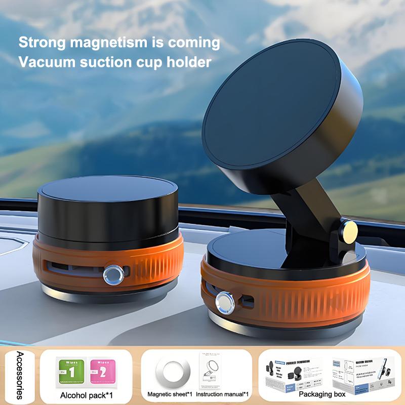 Magnetic Vacuum Suction Cup Car Phone Holder | Strong Adsorption Mount for Dashboard