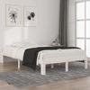 VidaXL Bed Frames White Solid Pine Wood 120x200 Cm 810361