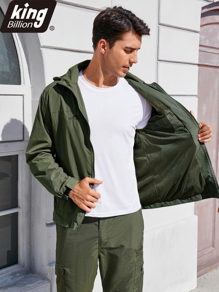 Men's Spring Autumn Thin Hooded Jacket Outdoor Windbreaker Men Climbing Streetwear Casual Coats