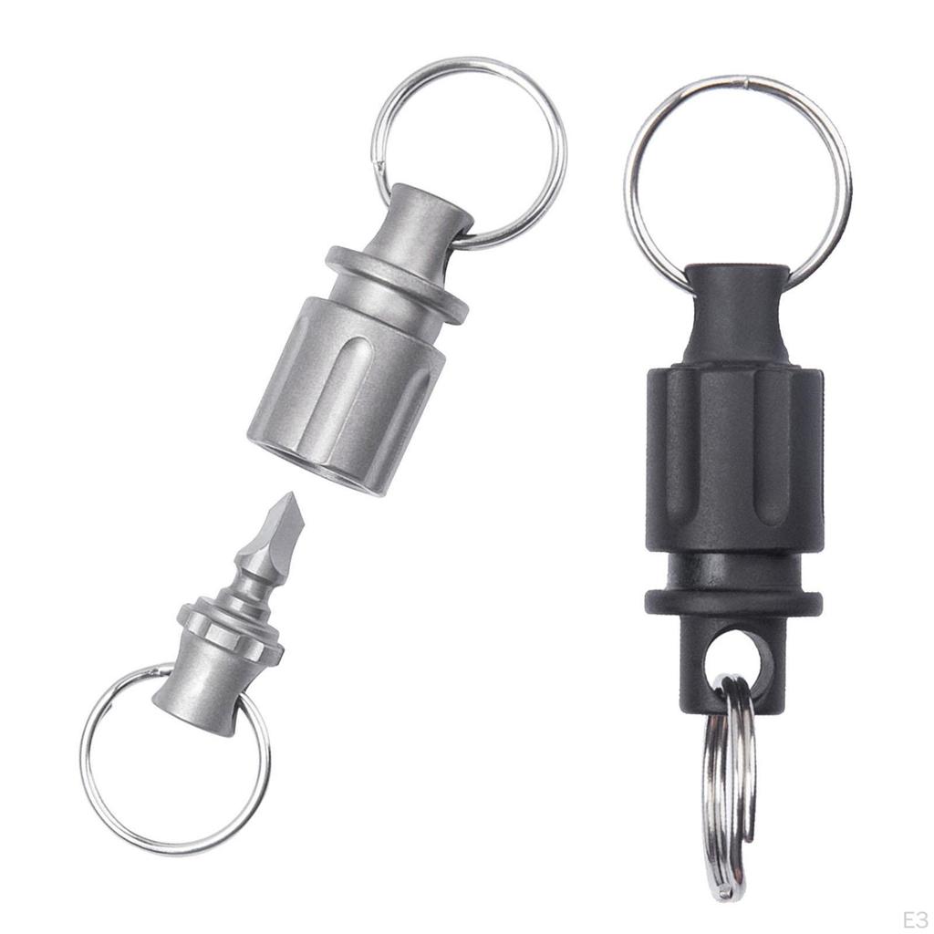 Titanium Quick Release Keychain Car Key Holder with Rings Detachable for Picnic