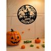 Spooky Metal Wall Art Halloween Witches Home Decor Gothic Hanging