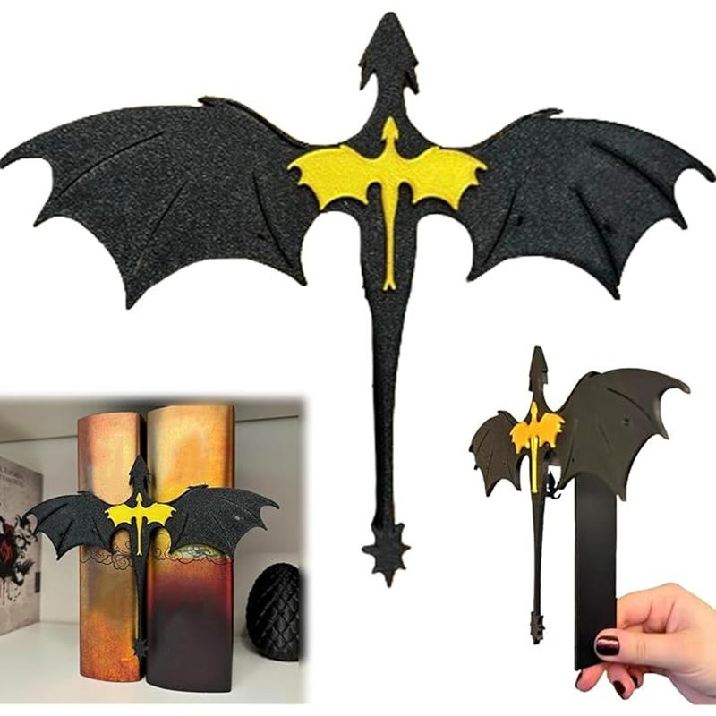 1Pc Bookshelf Decor Dragon Book Insert Fourth Wing Double Dragon Book Insert 3D Bookmark Supplies Handmade Decorative Bookend