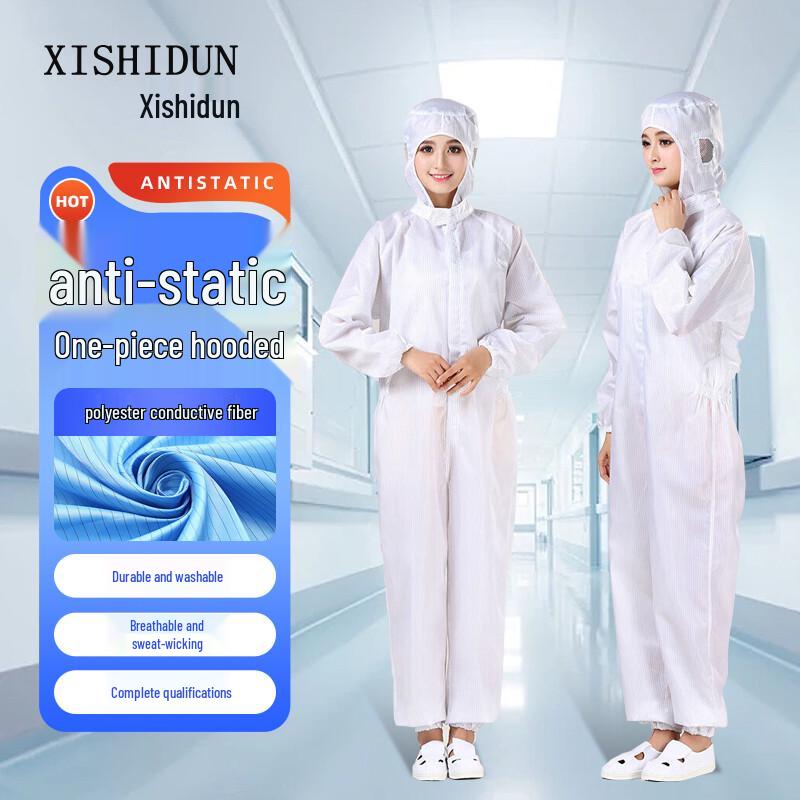 

Xishidun Anti-Static Protective Cleanroom Workwear XL