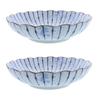 East Tableware Deep Blown Ink Tokusa Chrysanthemum Set of Suitable for Pasta and Japanese Pasta Curry Serving Serving Bowls Ink Deep Chrysanthemum Set