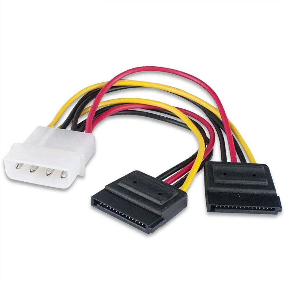 4 Pin IDE Molex To 2 Sata/SATA 15Pin To 2 SATA 15 Pin /SATA 15 Pin To Molex IDE 4 Pin Power HDD Splitter Connector Cable for PC