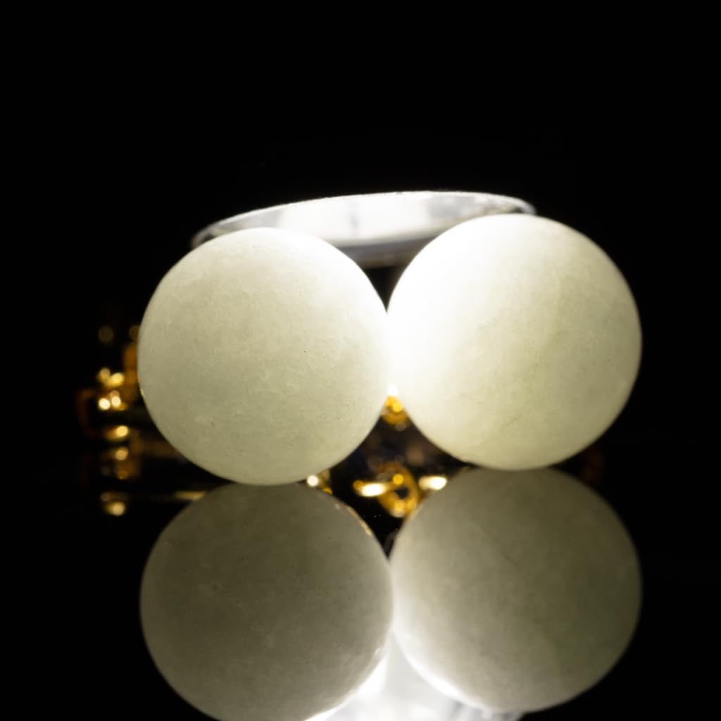 10mm Itoigawa Natural Jadeite Bead Earrings Spring with Silicone Jadeite Workshop Guarantee Japanese National Jomon Power Stone APS0130 (Screw Cover)