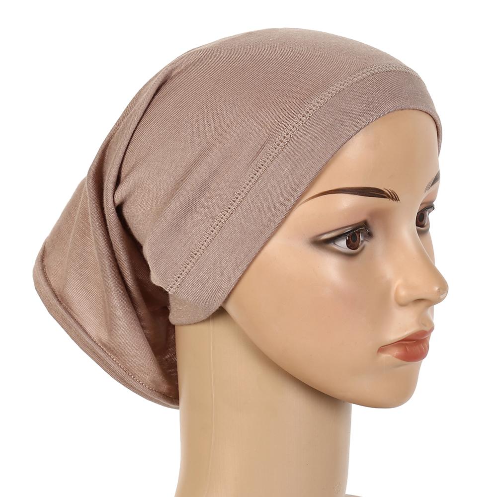 Muslim Underscarf Turban Hijab Ninja Inner Hat Women Chemo Cap Hair Loss Cover Beanie Bonnet Headwear Stretch Head Scarf Wrap
