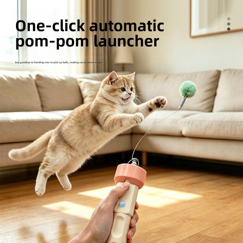 Electric Automatic Cat Toy ABS Interactive Cat Toy Fun Cat Teaser Wand For Kitten