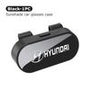 Car Logo Sun Visor Glasses Case Sunglasses Storage Clips Accessories For Hyundai i30 i20 i10 i40 Tucson Kona Sonata Veloster XX4