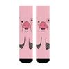 1 Pair  New Unisex Socks Adorable Pig Face Cartoon Prints Fun Design Casual Street Style Fashion Long Stocking