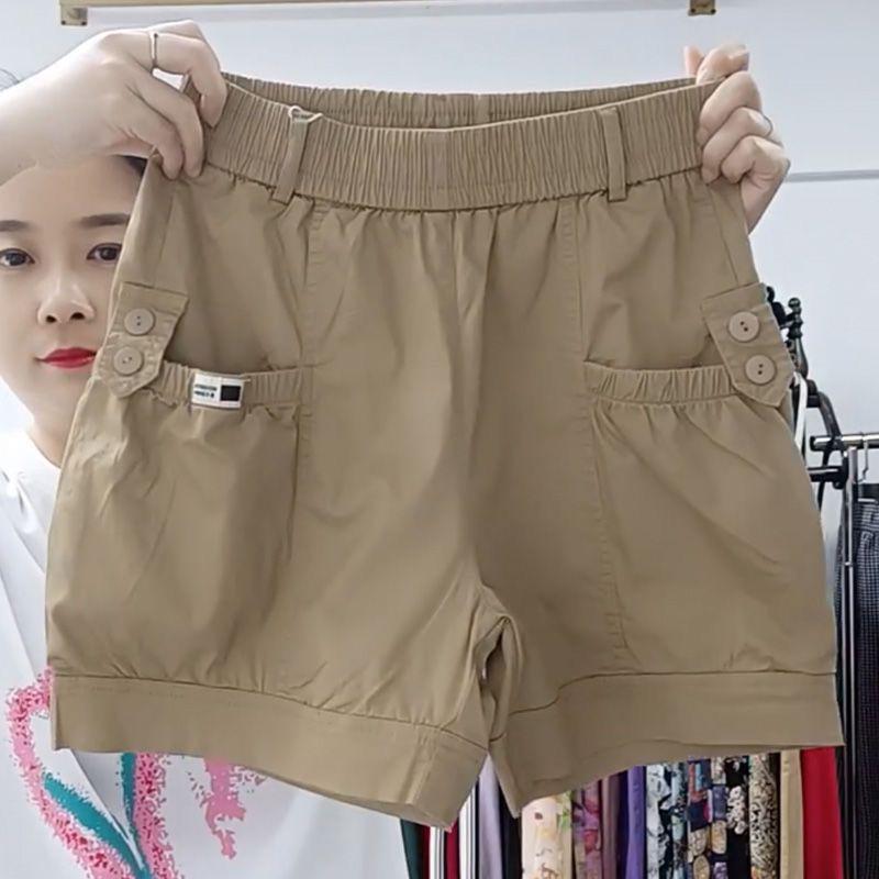 2026 Women's High Waist Slimming Cargo Shorts - Summer Style, Versatile, Elastic, Casual Hot Pants