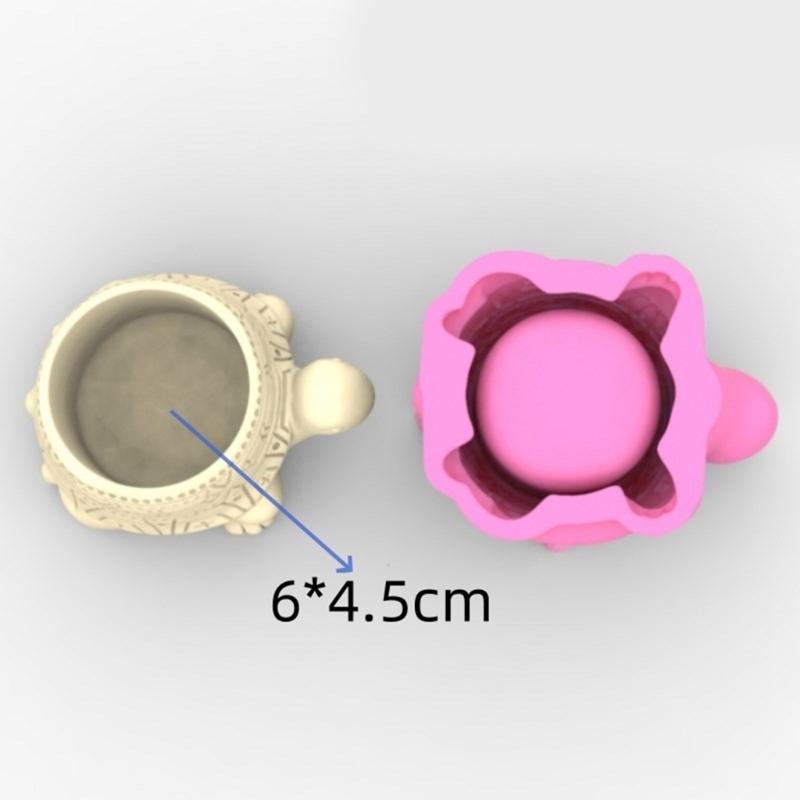 Silicone Vase Molds Flower Bottle Mold Turtles Shape Unique Flowerpot Molds Silicone Texture for Hand-Making Craft Vase