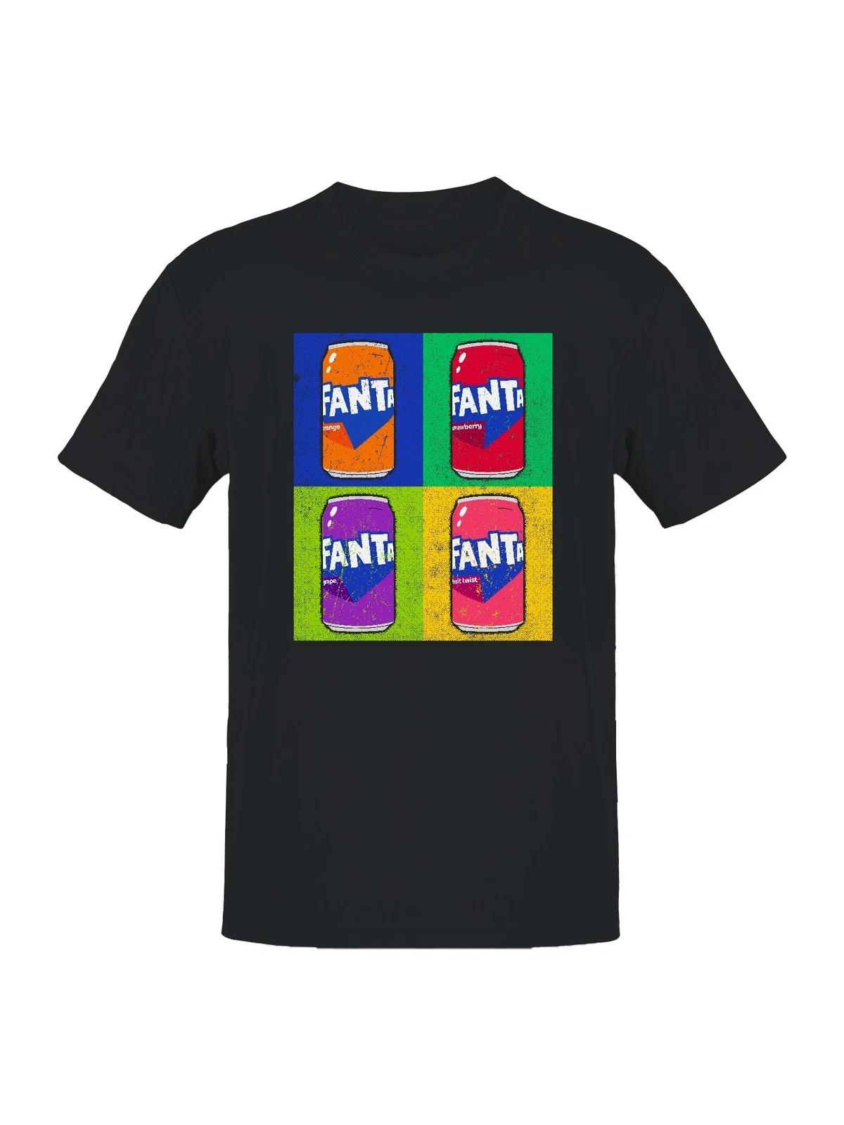 Officially Licensed Fanta Pop Art Style Cans Men s T-shirt M