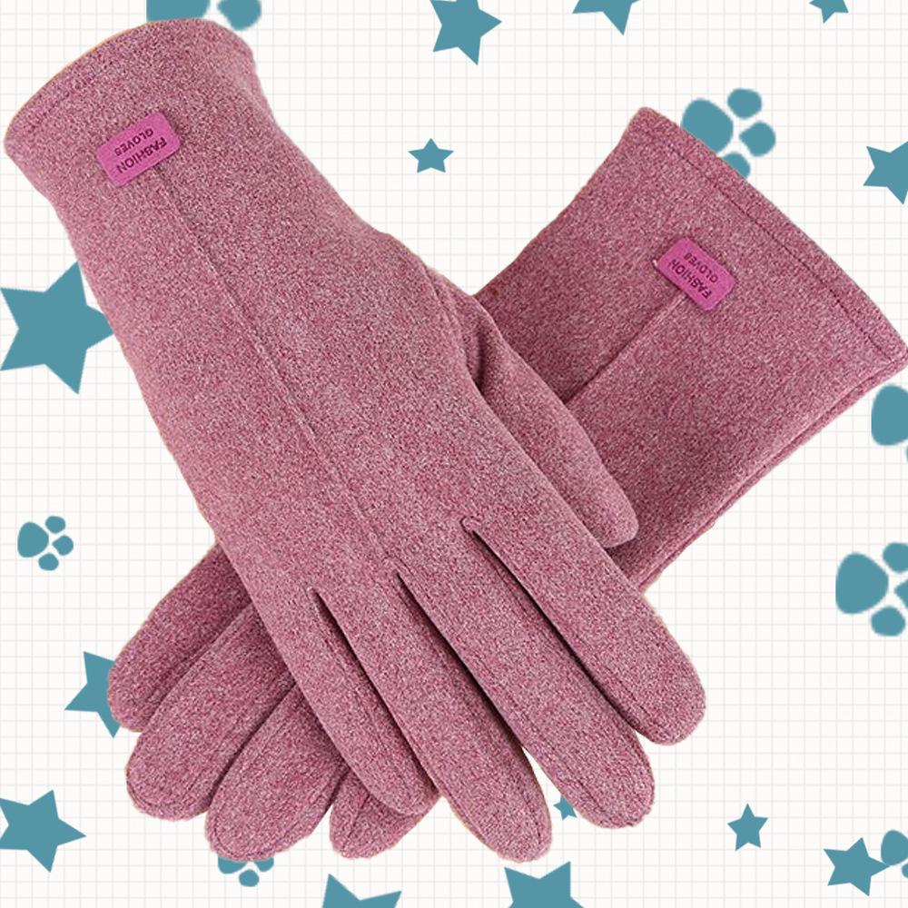 Warm Gloves Three-Line Cycling Rabbit Velvet Men'S And Women'S Fashion Cold-Proof Touch Screen Velvet Outdoor Autumn And Winter Gloves