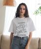 BONIEE Meow Cat Kitten Graphic Loose Oversized T-Shirt White