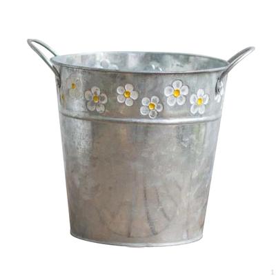 Basket Bucket Ers Pot,Storage Bucket,Rust Prevention Pot Metal for and Flower,Pen
