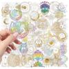 50 Transparent Golden Star Sticker Bag Waterproof Transparent PET Hand Account Decorative Guitar Notebook