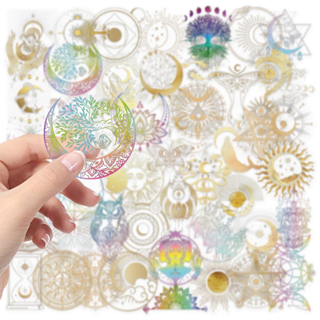 50 Transparent Golden Star Sticker Bag Waterproof Transparent PET Hand Account Decorative Guitar Notebook