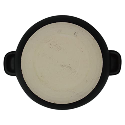 Kamoshika Douguten Ware Pot, Regular Size, Serves 2-3, Heat Resistant, Can be Used on Direct Heat, Gas, Oven, and Microwave, Made in Japan, Black, OR-