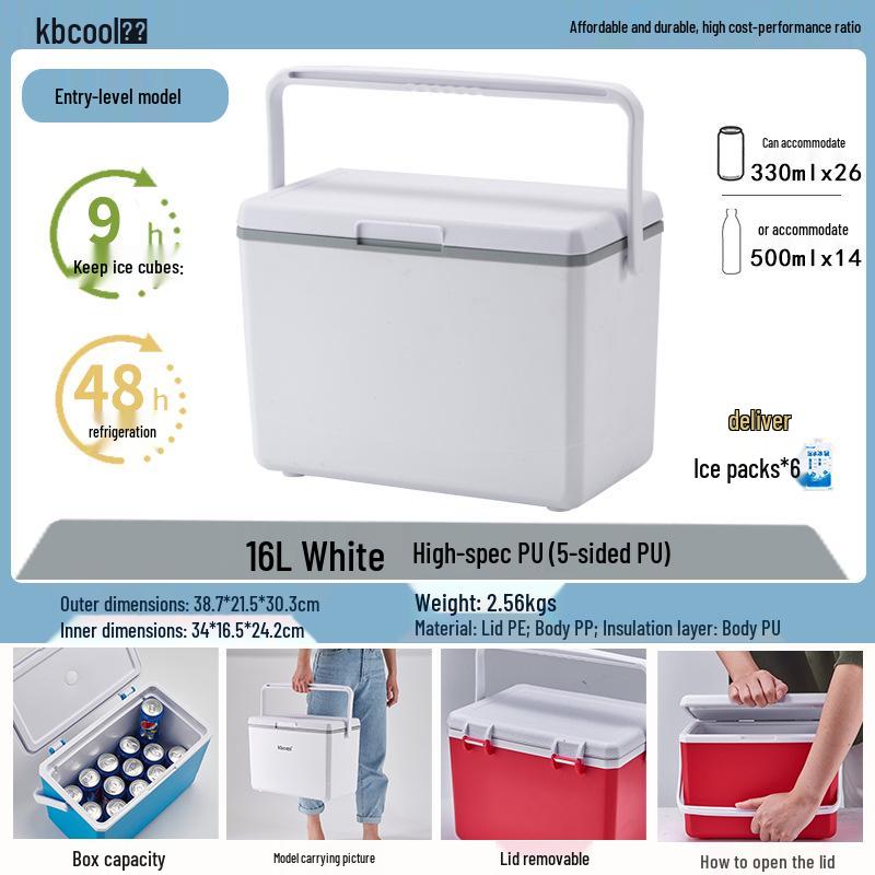 Kebao KBCool Insulated Ice Box Cooler for Camping, Ice Cream, Breast Milk & Fishing