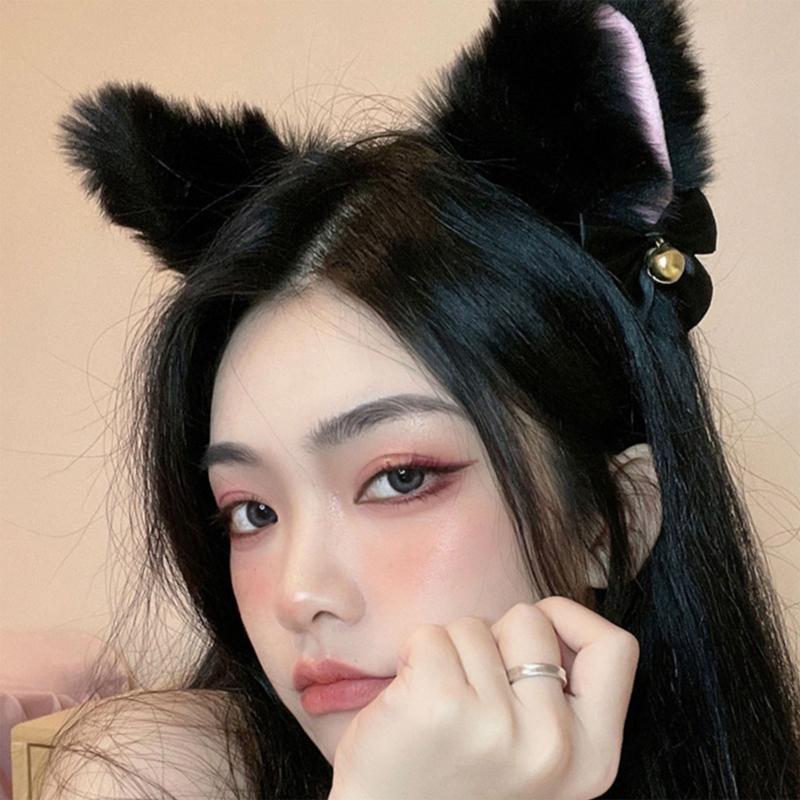 Animal Fox Cats Dog Ears Shape Headband and Choker Halloween Cosplay Costume Party Accessories for Adult and Children