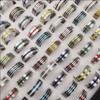 20 Stück Einfache Herren Damen Edelstahl Ring Gemischter Stil Tägliche Party Schmuck Geschenke Zufällige Lieferung
