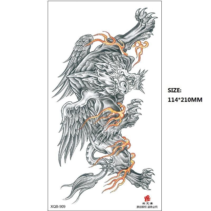 Men'S Auspicious Animal Hand-Painted Color Temporary Waterproof Tattoo Sticker Simulation Tattoo Sticker