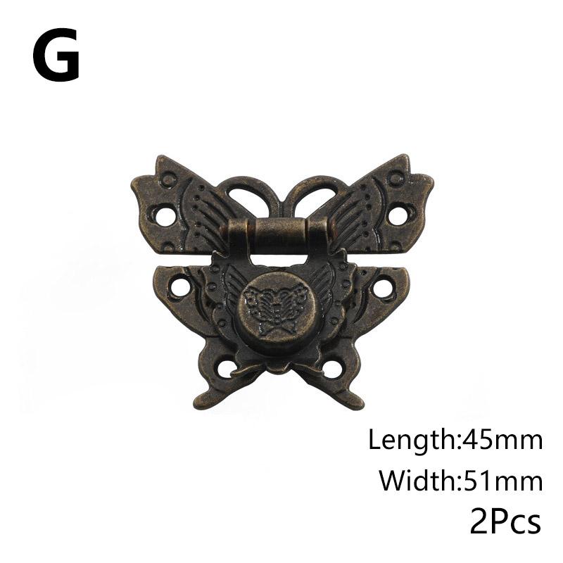 Vintage Butterfly Lock Antique Bronze Hasp Latch Upscale Jewelry Wooden Box Cabinet Lock Case Decorative Hardware Accessory