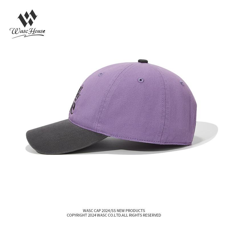 Trendy Baseball Cap, Male and Female Alphabet Embroidery Color Matching Soft Top Cap, Couple Sunshade Curved Brim Hat
