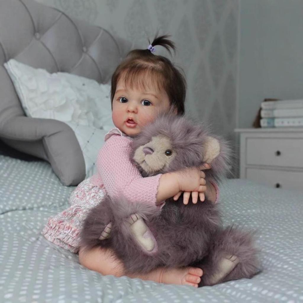 NPK 60cm Cloth Body Reborn Doll with Thumb-Sucking Feature