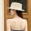 New webbing woven straw hat summer sunscreen fashion show face small bucket hat outdoor travel beach hat