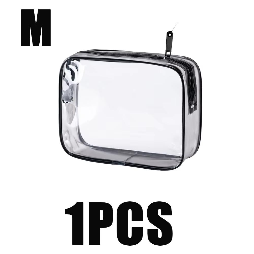 1/3pcs Transparent Makeup Bag Pvc Waterproofing Wear-Resistant Toiletries Bags Multi Doll Clothes Towels Cosmetics Storage Bag