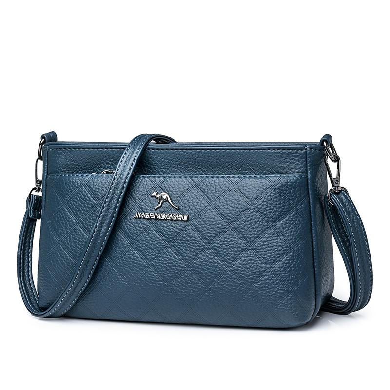 Umhängetasche Mittleren Alters Mutter Tasche Damen Weiches Leder Große Kapazität Mehrschichtige Umhängetasche Handytasche