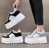 Fashion 10CM Microfiber Leather Spring Platform Wedge Women Casual Shoes Bling Skate Boarding Fashion Autumn Shoes Chunky Sneakers