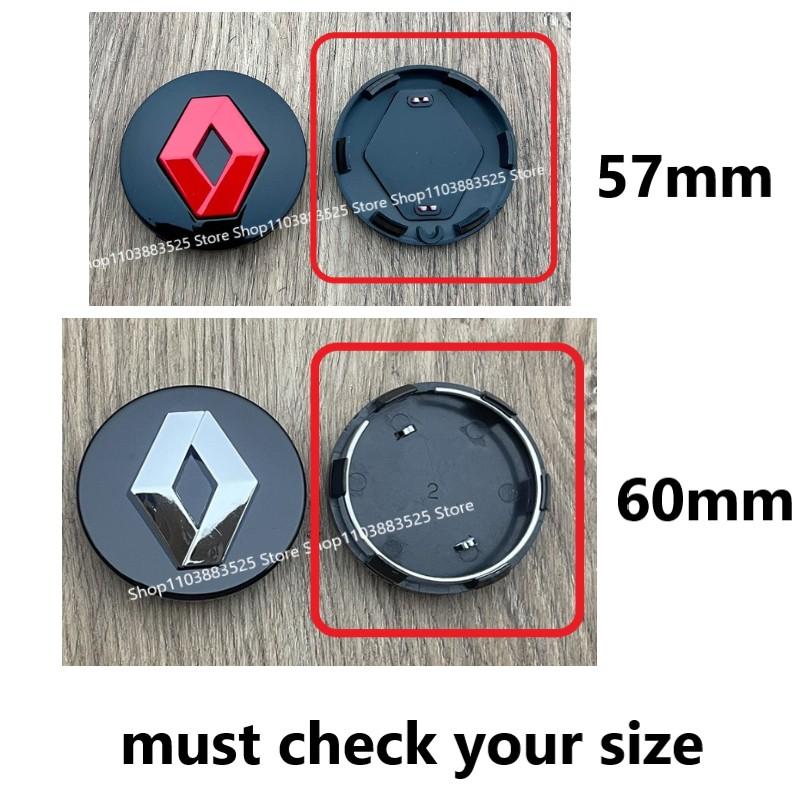 4pcs 57/60mm Wheel Center Hub Caps For Renault Trafic Duster Megane 2 3 4 Clio Fluence Logan Captur Arkana Laguna MK4 Zoe RS n333