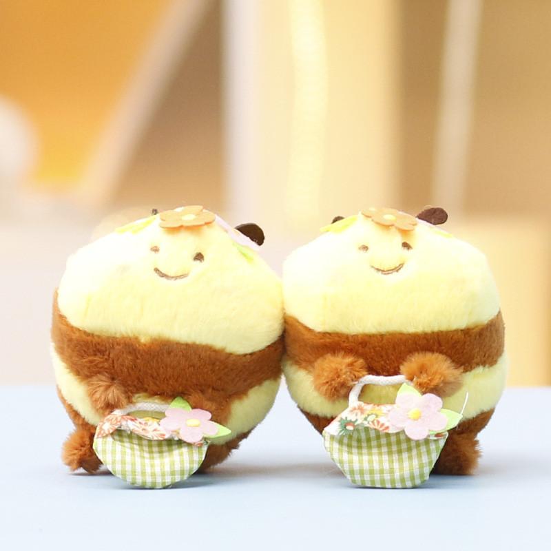 Bee Plush Keychain With Soft Short Plush For Backpack Decor And Gift For Kids