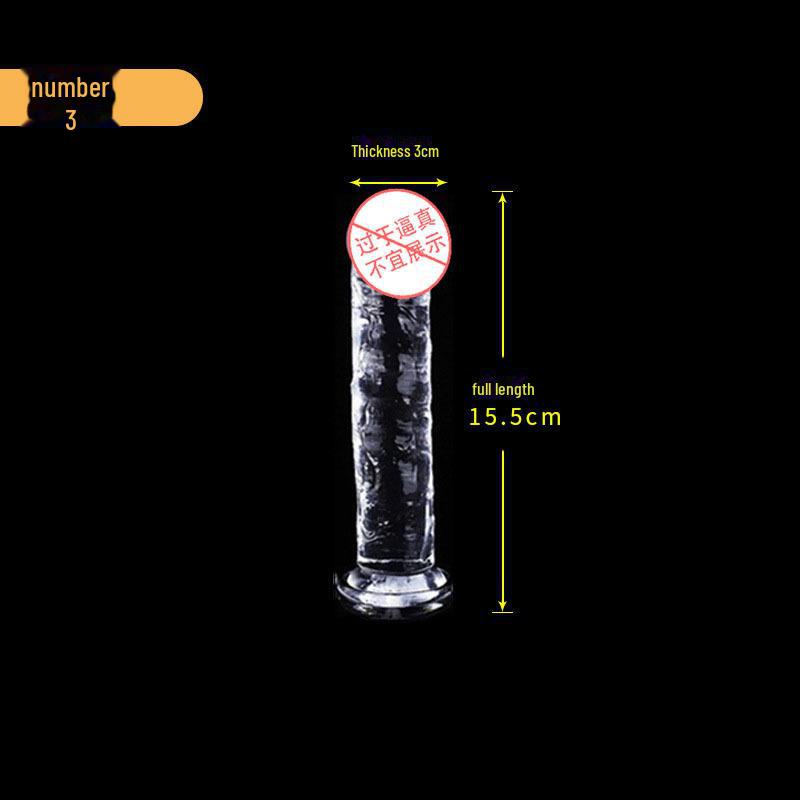 Dildo de cristal transparent Yongai - Jucărie sexuală realistă pentru adulți pentru femei