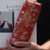 New Chinese Retro Style Pencil Case Damask Embroidery China Bird Flower Art Pen Bag Flannel Lining Beautiful Women Makeup Bag