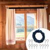 Mehrzweck-Verwendung 3 Meter Vorhangdraht-Set mit 6 Haken und 6 Schraubösen-Set für Heim- und Garten-Draperie-Aufhängesets