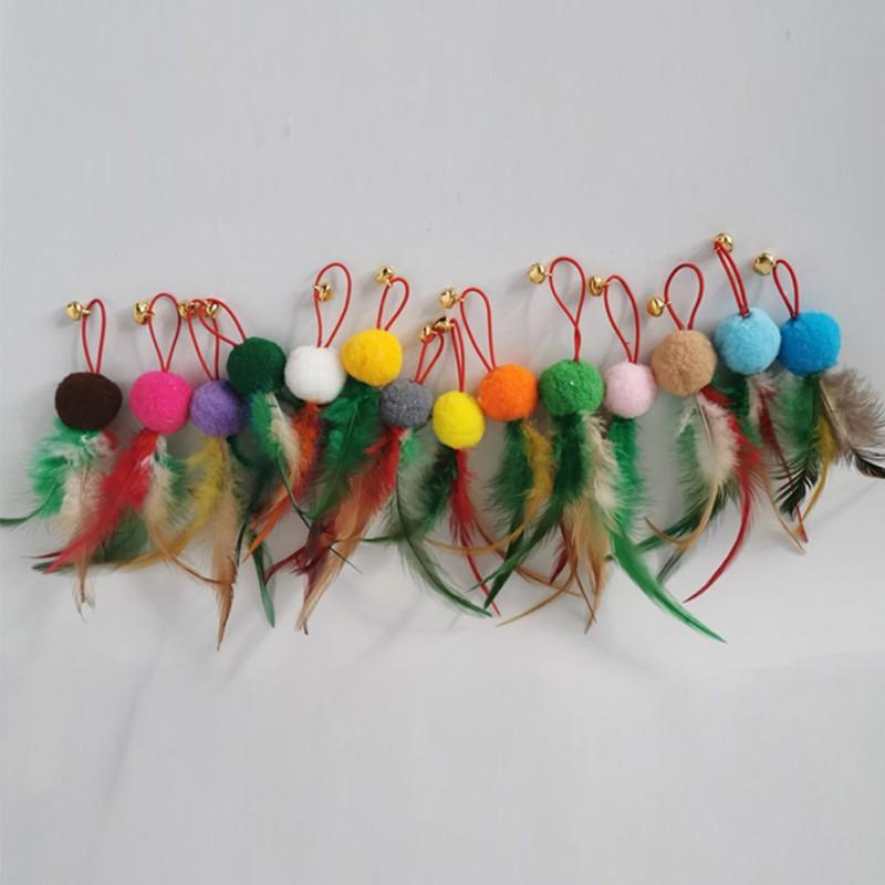 3/6pcs Replacement Cat Feather Toy Set Funny Teaser Stick Feather Replacement Head Interactive Kitten Pet Toy Cat Products