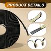 16.5FT/5M Car Windshield Seal Strip & Sunroof Rubber Seal, Universal Automotive Weather Stripping Seal Strip for Car Front Rear Windshield, Sunroof,