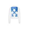 Off-White Marker Over Crewneck White/Blue Men Tops OMBA035E20FLE0020145