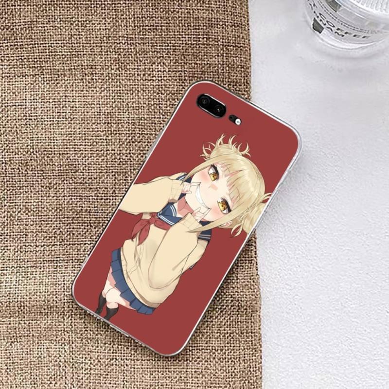 Himiko Toga Boku Phone Case For Huawei P50 P40 P30 Pro Mate 40 30 Pro Nova 8 8i Y7P Honor Transparent Phone Cover