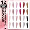 6-Farben Poly-Nagelgel-Verlängerungs-Kit Schnelltrocknend Ablösbar UV-Gel-Nagelkunstwerkzeuge Langanhaltend