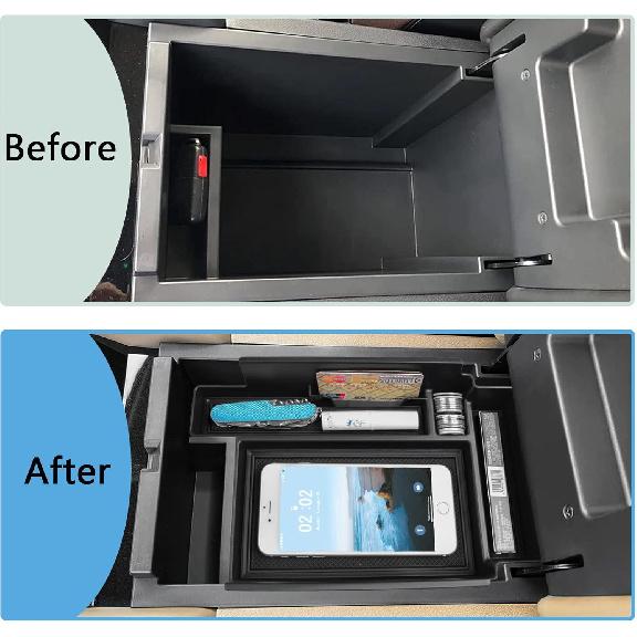 EDBETOS Center Console Organizer Tray Compatible With Nissan Pathfinder Accessories 2024 2025 R53 Interior Secondary Armrest Storage Glove Box