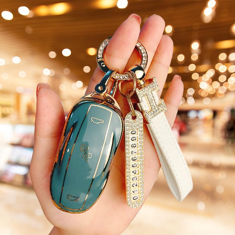 Suitable for Tesla Model 3 key cover ModelY/S/X high-end protective case, car supplies, bag buckle, men and women